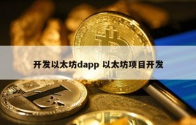 开发以太坊dapp 以太坊项目开发